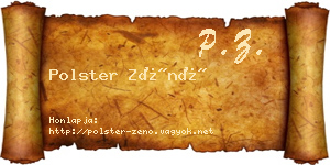 Polster Zénó névjegykártya